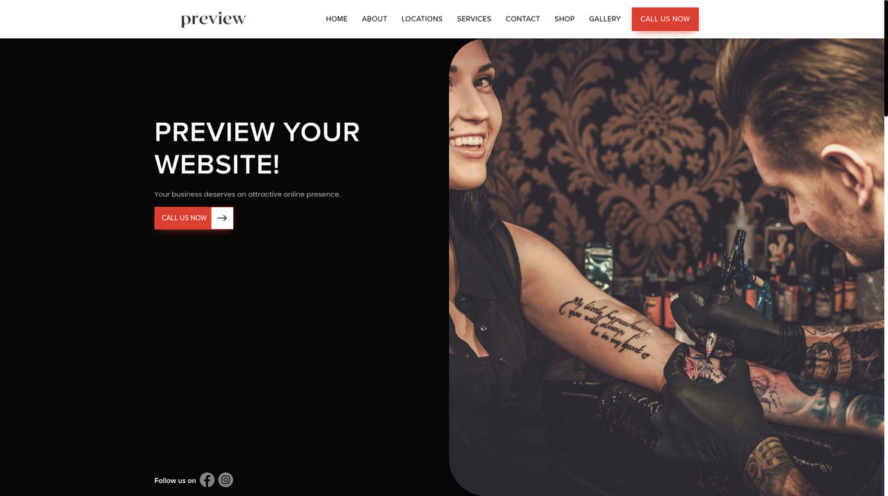 Appointment systems, websites and sell online for tattoo studios and artists