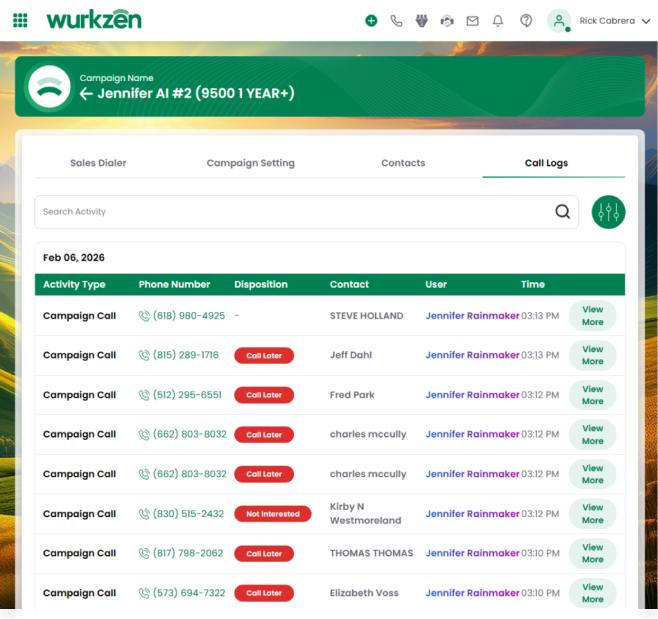 Wurkzen Rainmaker™ | Agentic Voice AI for Sales|Rainmaker™ AI Sales Caller – Reactivate Leads Landing