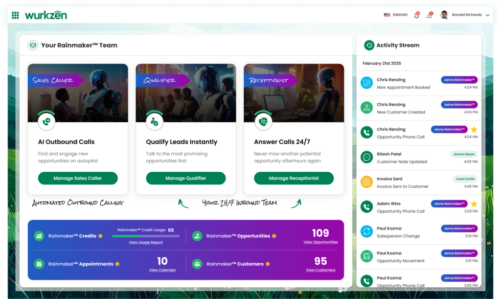 Wurkzen Rainmaker™ | Agentic Voice AI for Sales|Wurkzen Rainmaker™ | Voice AI Agents for Sales & Customer Engagement