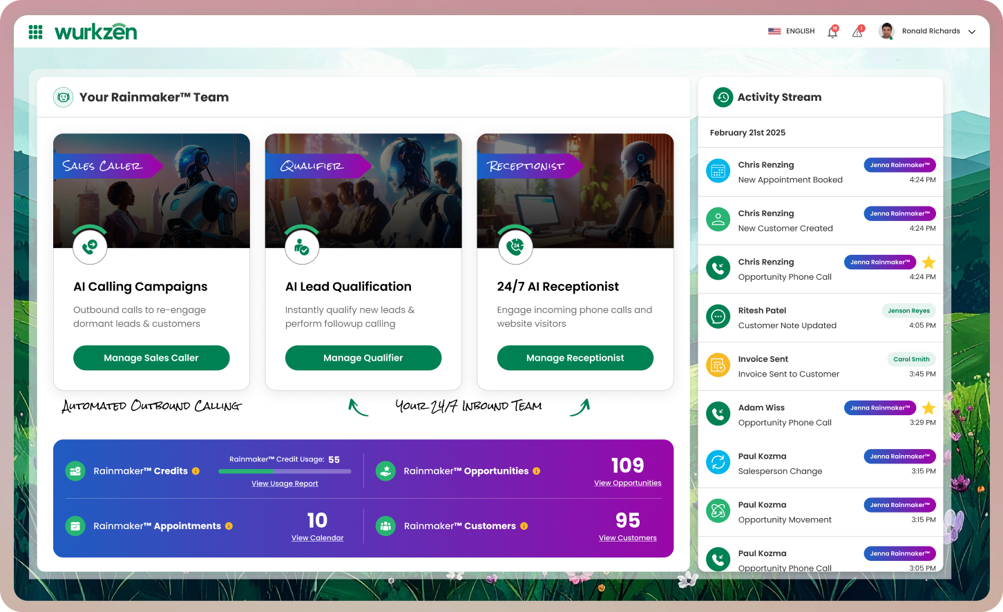 Wurkzen Rainmaker™ | Agentic Voice AI for Sales|Wurkzen Rainmaker™ | Voice AI Agents for Sales & Customer Engagement