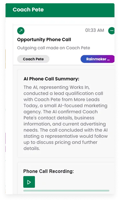 Wurkzen Rainmaker™ | Agentic Voice AI for Sales|Rainmaker™ AI Sales Caller – Reactivate Leads Landing
